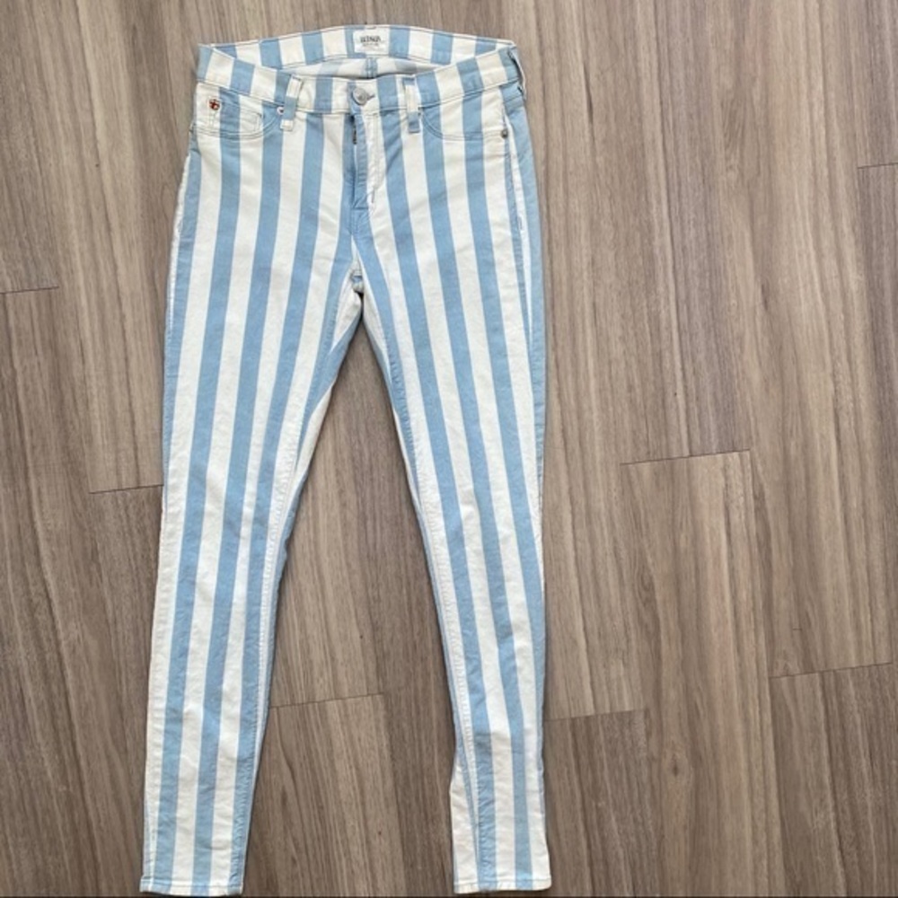 HUDSON JEANS 'Krista' Stripe Super Skinny … - Picture 2 of 11